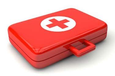 Red first-aid kit