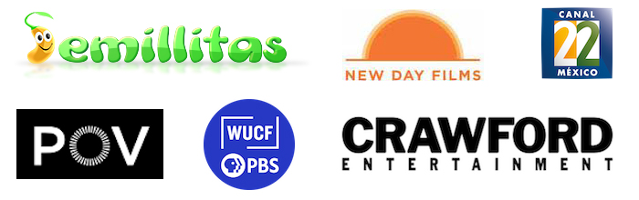 logos of Semillitas, New Day Films, Canal 22, POV, WUCF and Crawford Entertainment